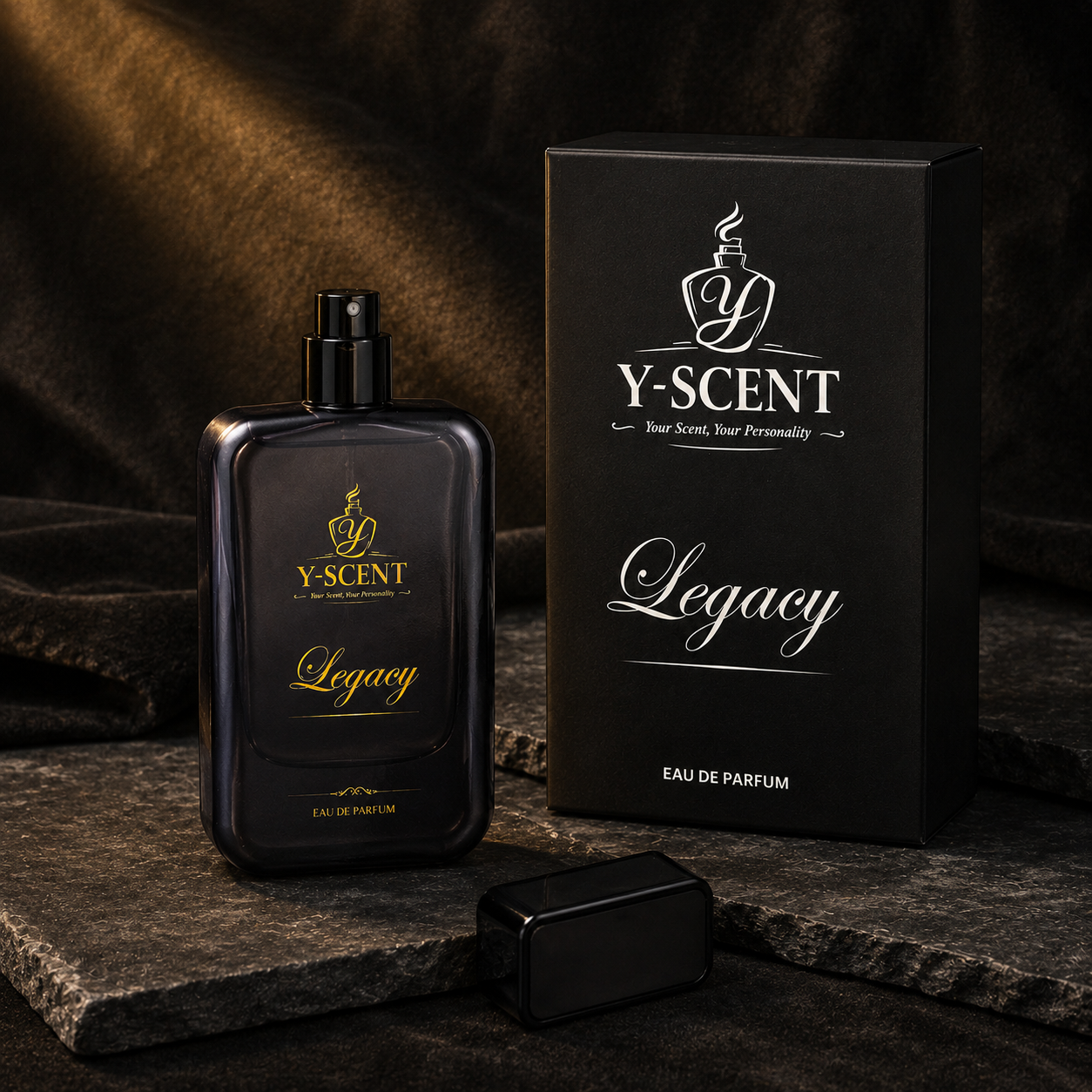 Legacy bottle, cap and premium packaging